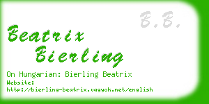 beatrix bierling business card